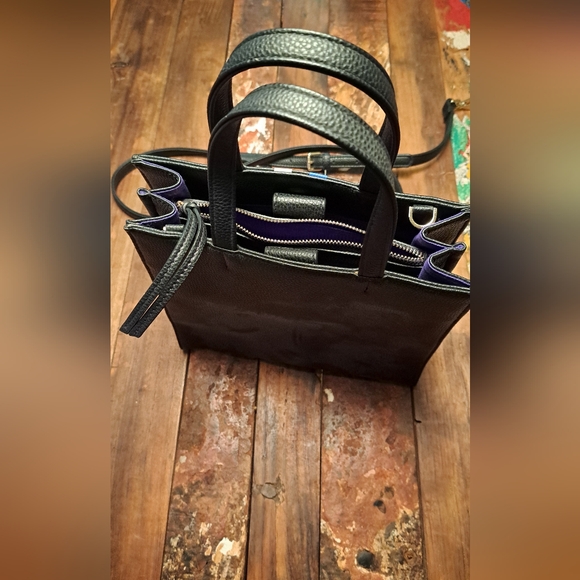 Ela Mini Tote Striped Black bag - Picture 2 of 5